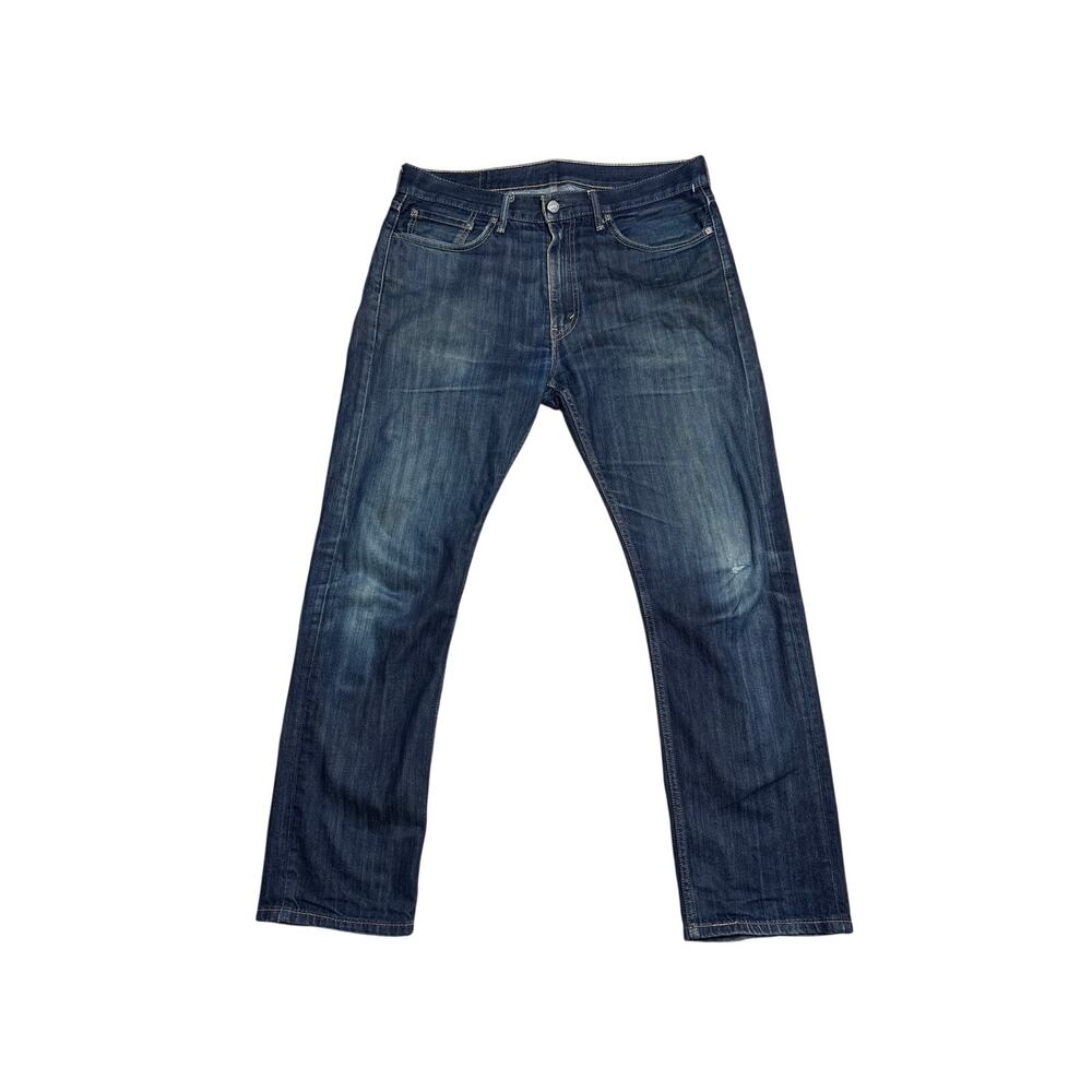 Levis 513 Slim Straight Jeans 34x32 Dark Wash Soft Stretch